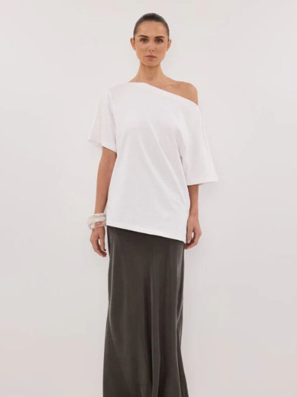 DISSH Addison Petrol Bias Cupro Maxi Skirt NWT